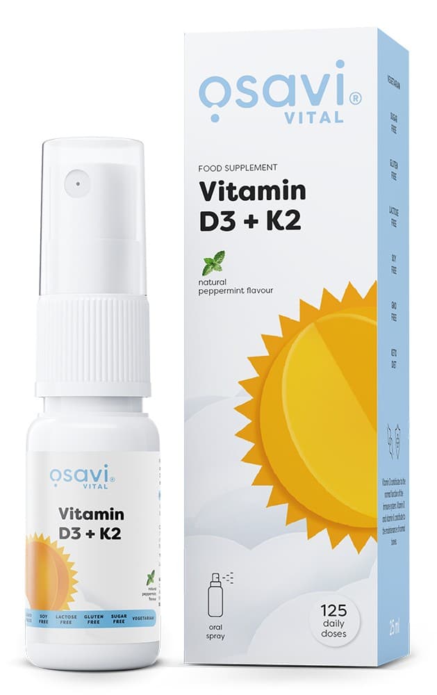 Osavi Vital - Vitamin D3 + K2 Oral Spray (Peppermint - 25ml) – Osavi förpackning