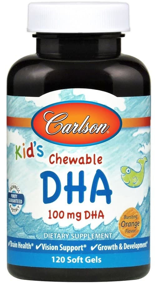 Carlson Labs - Kids Gummies DHA, 100mg Orange - 120 Sgels – Carlson Labs förpackning