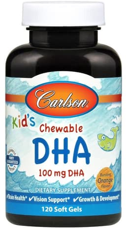 Carlson Labs - Kids Gummies DHA, 100mg Orange - 120 Sgels