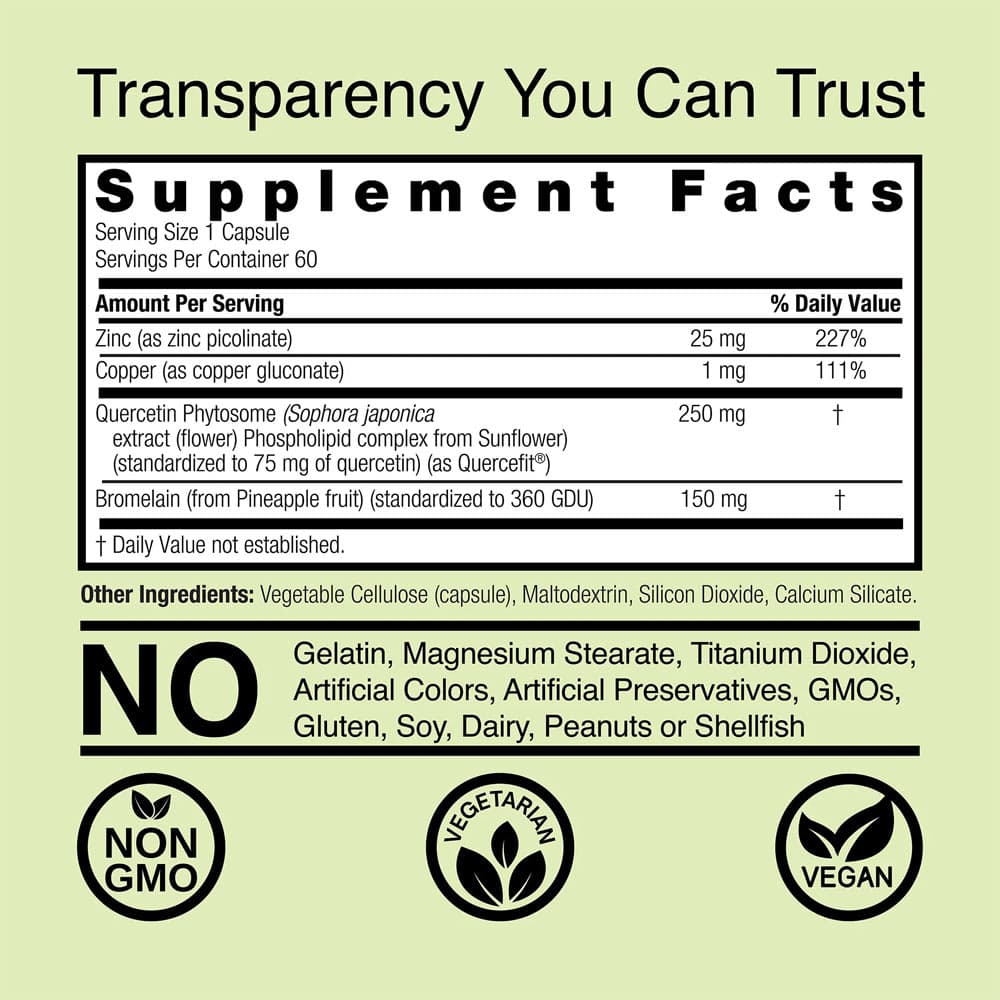 Nature's Answer - Quercetin Blend - 60 Vcaps
