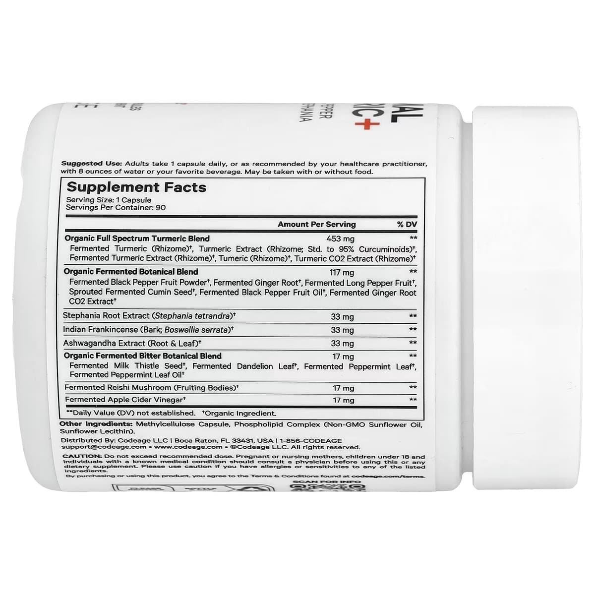 Codeage Liposomal Gurkmeja+ - 90 Vcaps - 90 Vegetabilske Kapsler