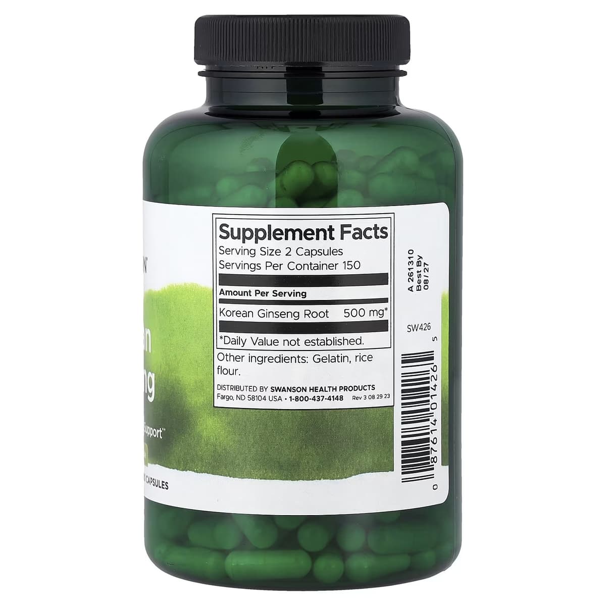 Swanson - Korean Ginseng - 300 Capsules