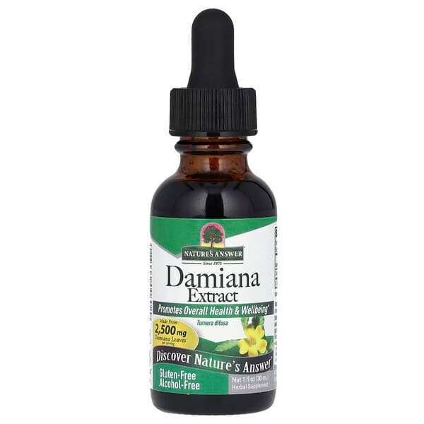Nature's Answer - Damiana Extract - 1 Fl oz – Nature'S Answer förpackning