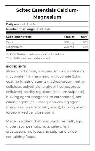 Scitec Nutrition - Calcium Magnesium - 90 Tabs