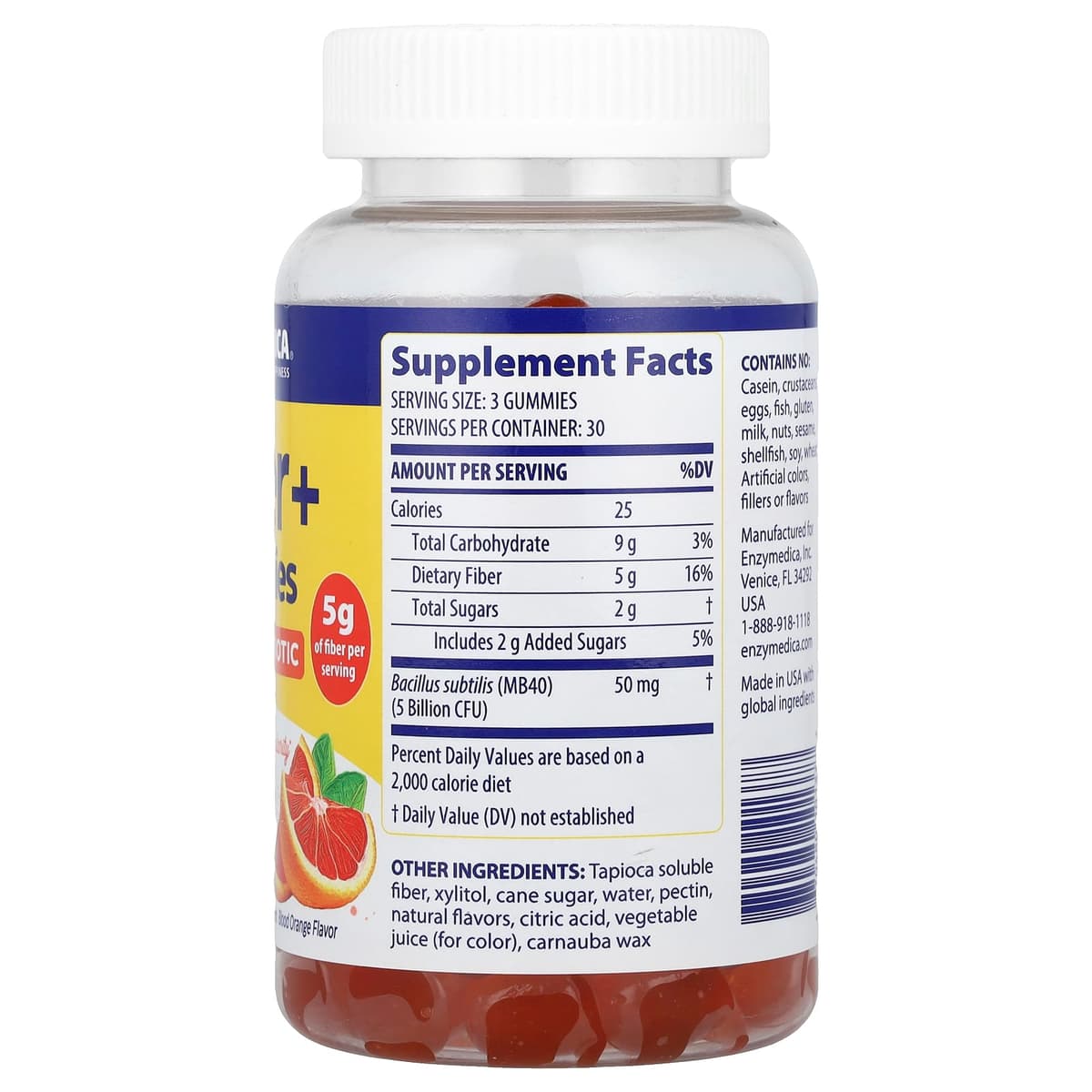 Enzymedica - Fiber+ Gummies - 90 Gummies