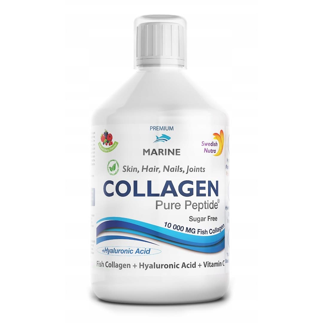Swedish Nutra - Collagen 10 000 mg Marine Sugar Free 500 ml – Swedish Nutra förpackning