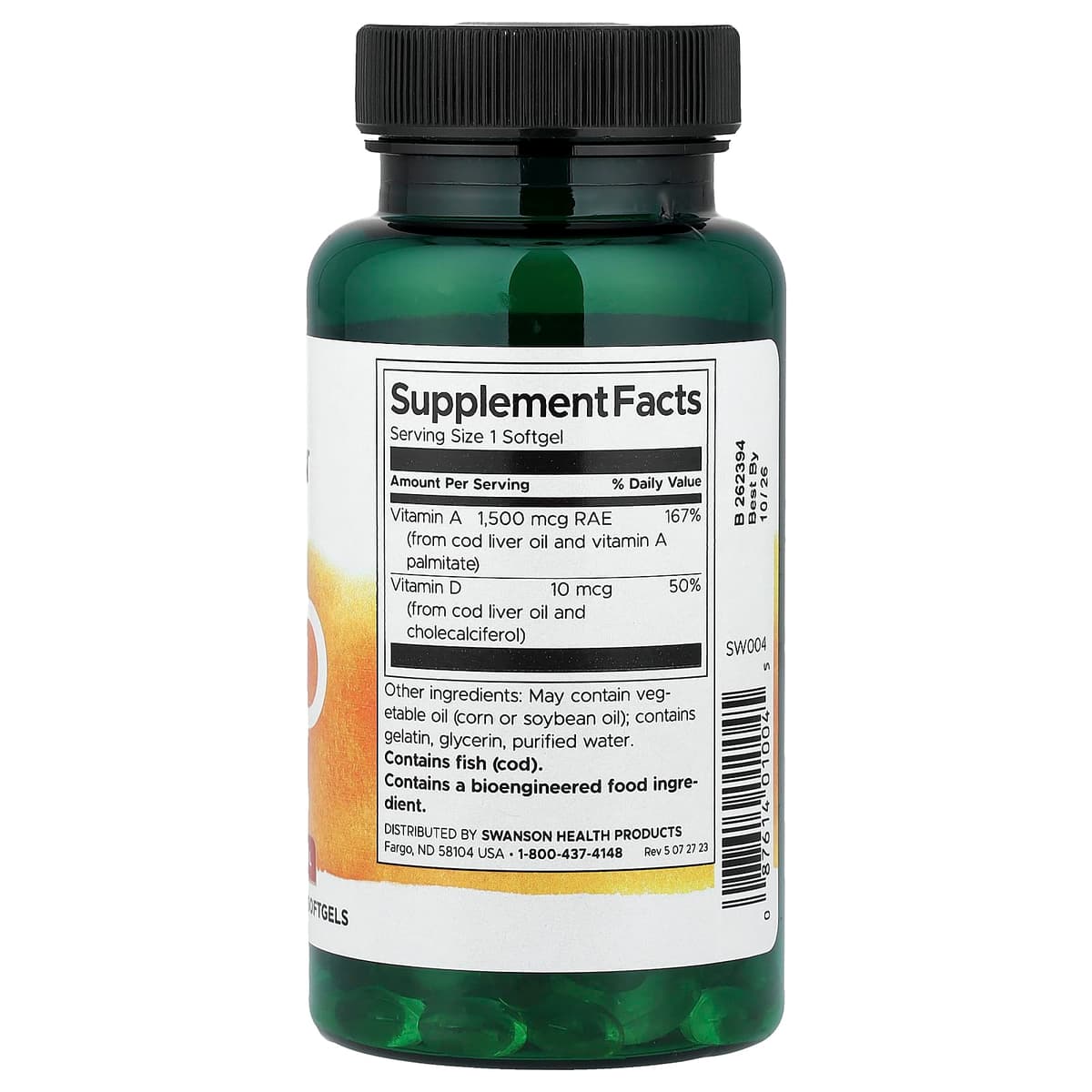 Swanson - Vitamins A & D - 250 Sgels