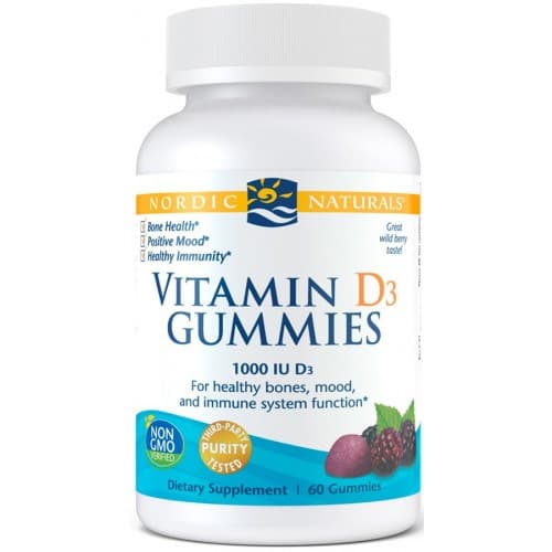 Nordic Naturals - 1000IU Wild Berry - 60 Gummies – Nordic Naturals förpackning
