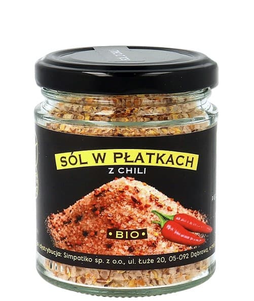 Pięć Przemian - Himalayan Pink Salt Flakes with Chili - Organic 85g – Pięć Przemian förpackning