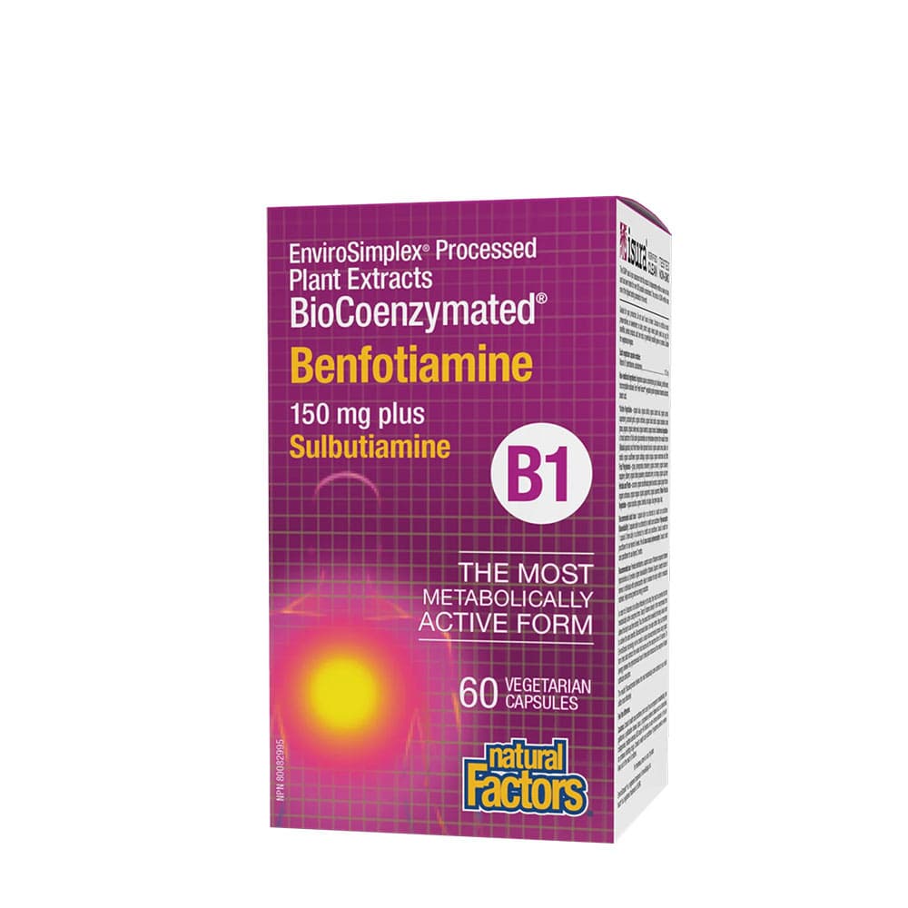 Natural Factors - Biocoenzymated Benfotiamine Plus Sulbutiamine - 60 Vcaps