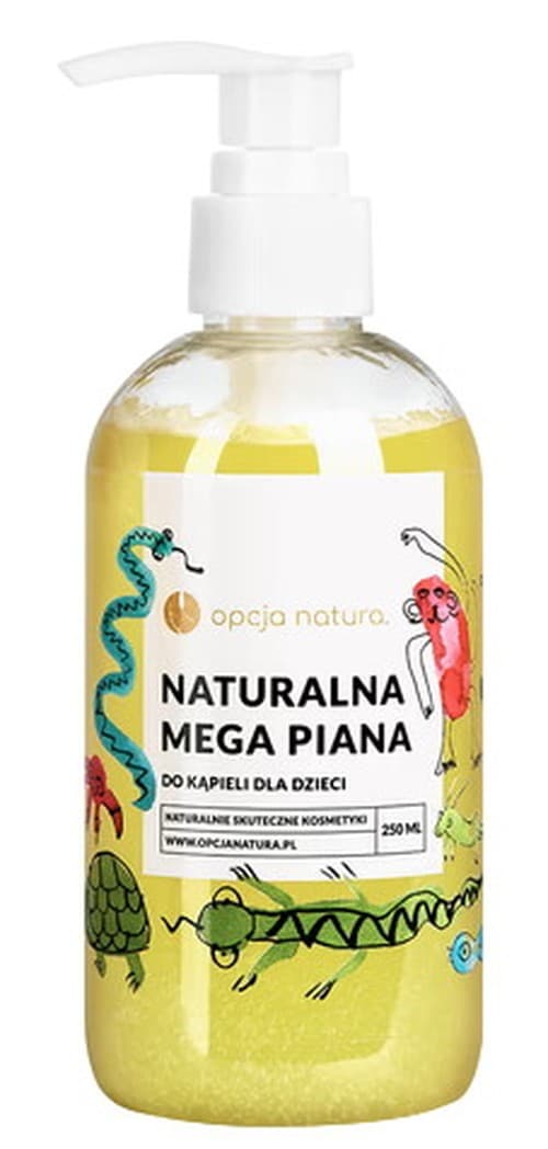 Opcja Natura - Natural Mega Bath Foam For Kids - 250ml – Opcja Natura förpackning