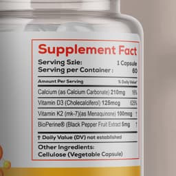 Oly - Vitamin D3+K2, 5000IU - 60 vcaps