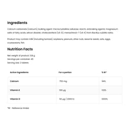 OstroVit - Vitamin D3 + K2 Calcium - 90 Tabs