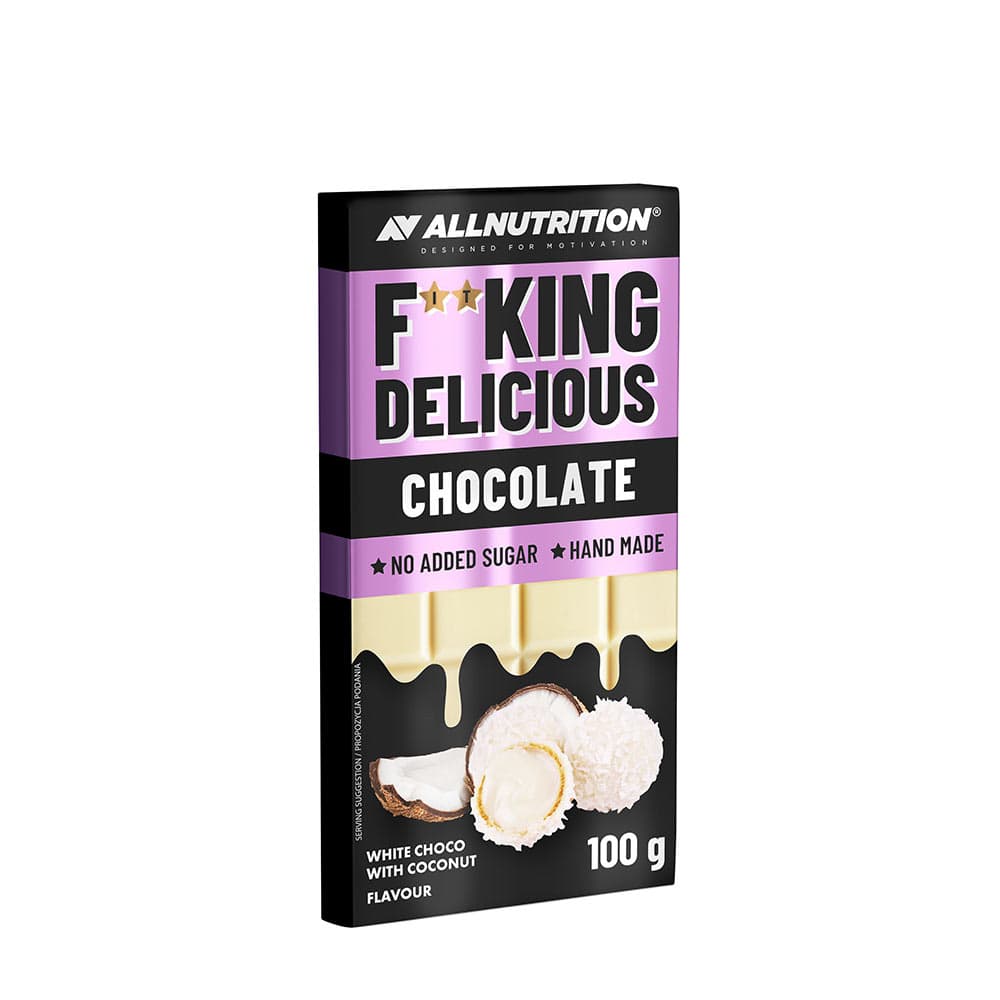 Allnutrition - Fitking Delicious Chocolate - White Chocolate Coconut - 100g – Allnutrition förpackning