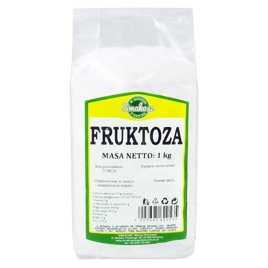 Smakosz - Fructose - 1kg – Smakosz förpackning