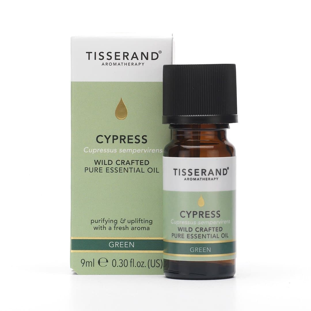 Tisserand Aromatherapy - Cypress Essential Oil (Wild Crafted - 9ml) – Tisserand Aromatherapy förpackning