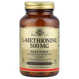 Solgar - L-Methionine - 90 Vegetable Capsules - 90 caps