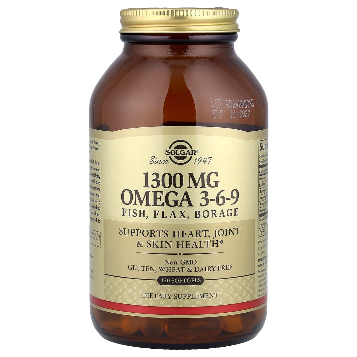 Solgar - 1300mg Omega 3-6-9 Fish, Flax, Borage