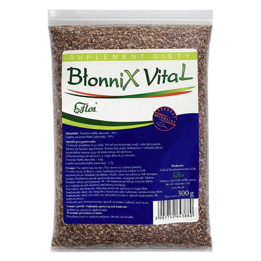 Flos - Vital Fiber Supplement 300g – Flos förpackning