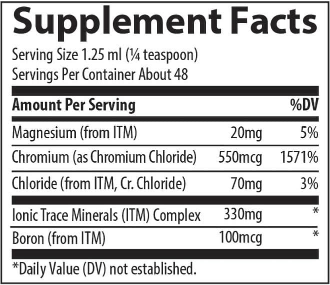 Trace Minerals Liquid Ionic Chromium 550mcg - 59ml