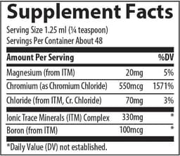 Trace Minerals Liquid Ionic Chromium 550mcg - 59ml