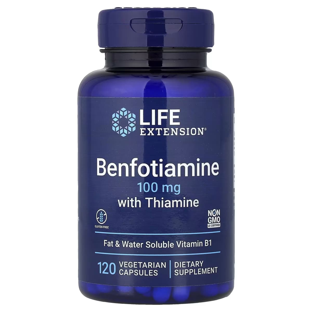 Life Extension - Benfotiamine ja Tiamiini - 120 Vcaps