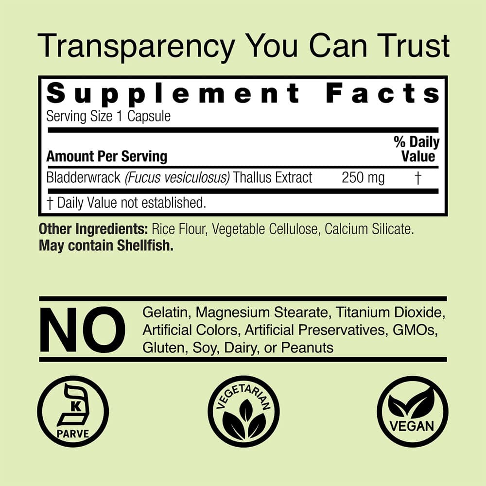 Nature's Answer - Bladderwrack - 90 Vcaps