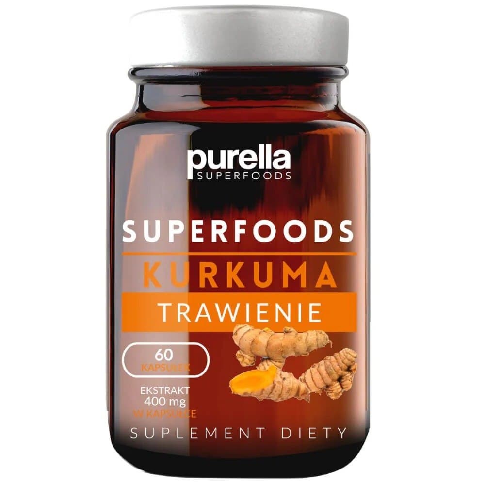 Purella - Superfoods Turmeric Digestion - 60 Caps – Purella förpackning