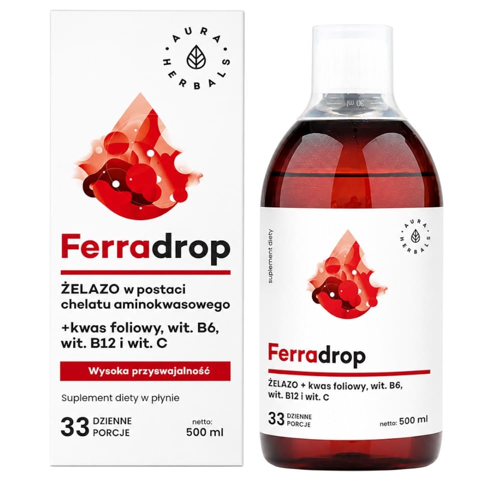 Aura Herbals - Ferradrop - 500ml – Aura Herbals förpackning