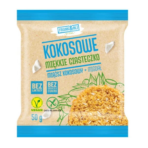 Frank&Oli - Soft Coconut Cookie - 50g – Frank&Oli förpackning