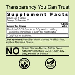 Genceutic Naturals - Nature'S Answer 24hr Microactive CoQ10 100mg - 60 Vcaps