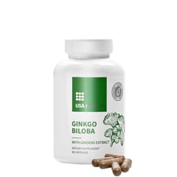 Usa Medical - Ginkgo Biloba With Ginseng Extract - 60 Caps
