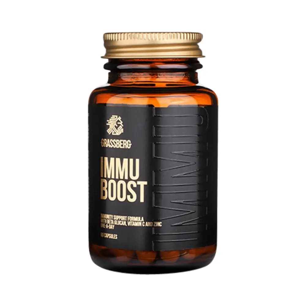 Grassberg - Immu Boost - Unflavoured - 60 capsules – Grassberg förpackning