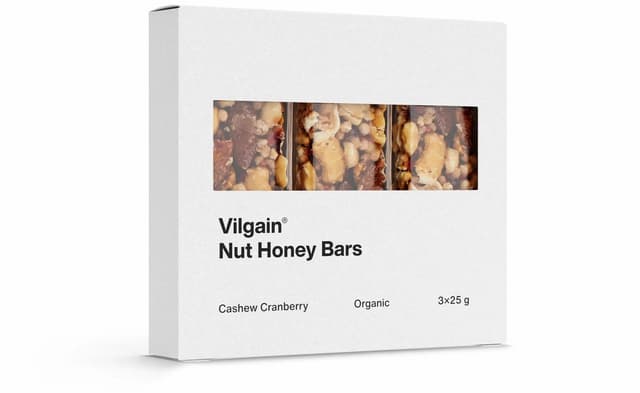 Vilgain - Nöt- och honungsbars - 3 × 25 g – Vilgain