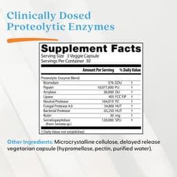 Doctor's Best - Proteolytic Enzymes - 90 Vcaps