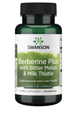 Swanson - Berberine Plus With Bitter Melon & Milk Thistle - 60 Capsules