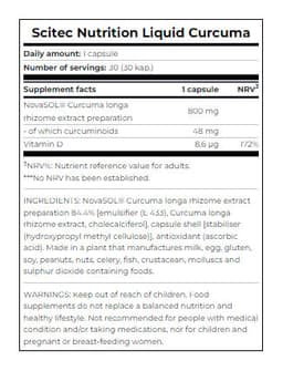 Scitec Nutrition - Liquid Curcuma - 30 Caps