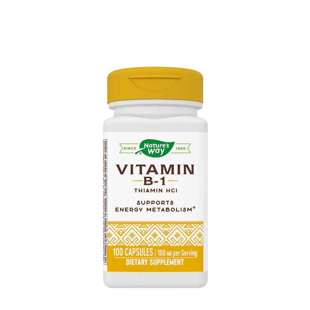 Nature's Way - Vitamin B-1 (Thiamin HCL) - 100 Caps – Nature's Way förpackning