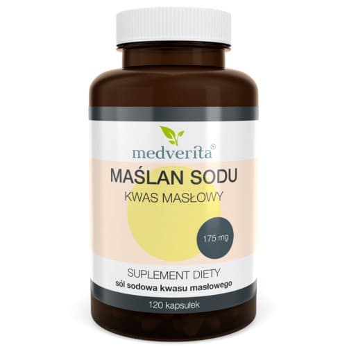 Medverita - Sodium Butyrate - 120 Caps – Medverita förpackning
