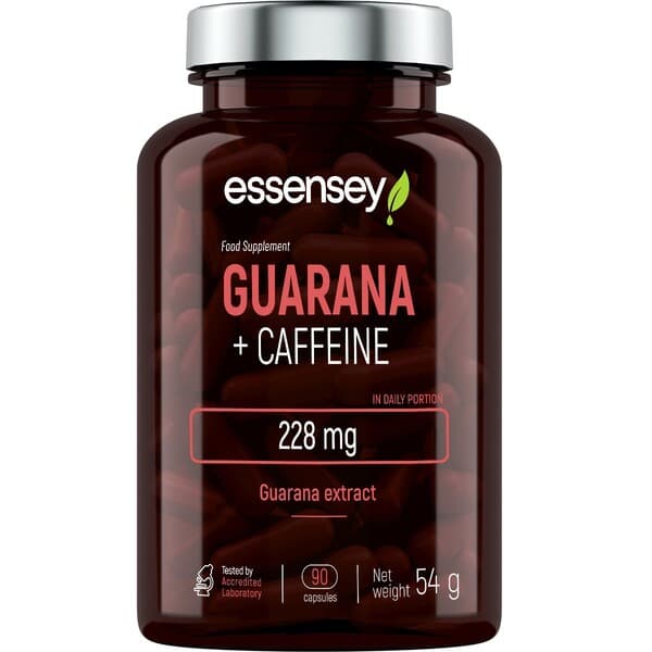Essensey - Guarana + Caffeine - 90 Caps – Essensey förpackning