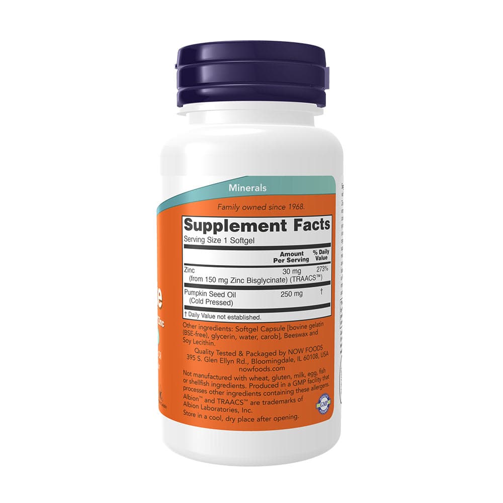 Now Foods - Sinkki Glycinaatti - 120 Kapselia