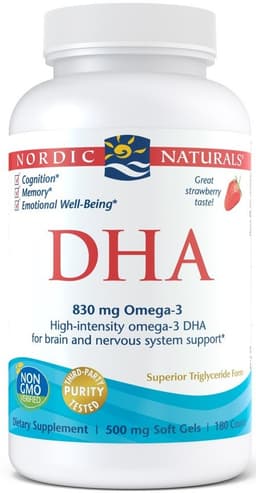 Nordic Naturals - DHA, 830mg Jordbær - 180 Sgels