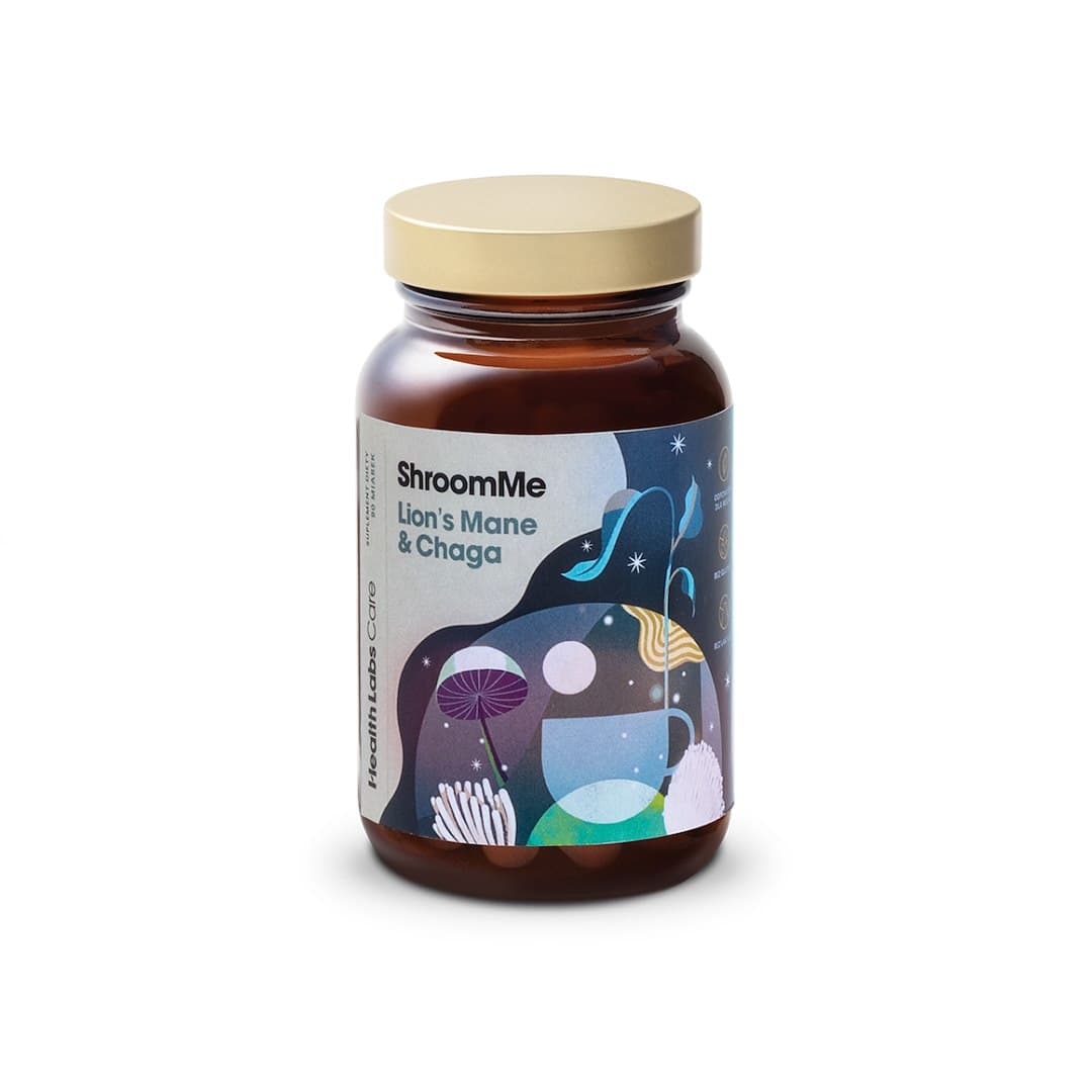 Health Labs Care - ShroomMe Lion's Mane & Chaga - 90 caps – Health Labs Care förpackning