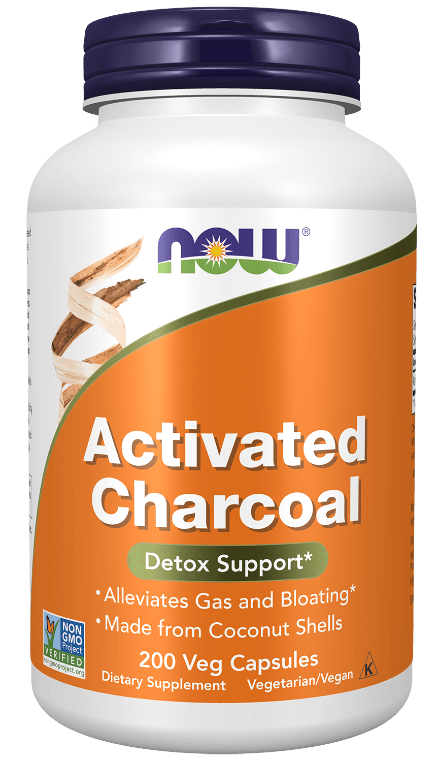 Now Foods - Activated Charcoal - 200 Vcaps