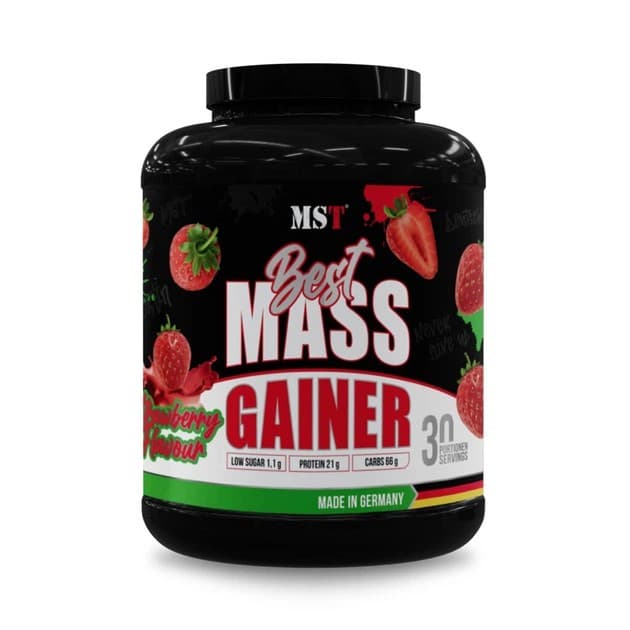 MST - Mass Gainer - 3 000 g, jordgubb – MST förpackning