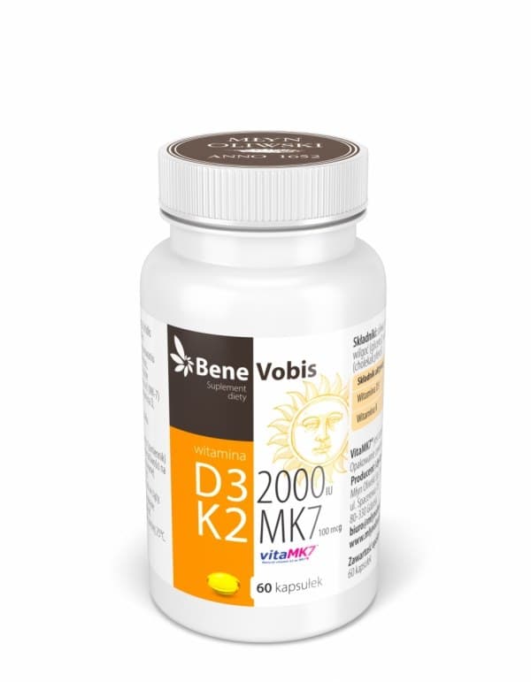 Bene Vobis - Vitamin D3 K2 MK7 - 60 Caps – Bene Vobis förpackning