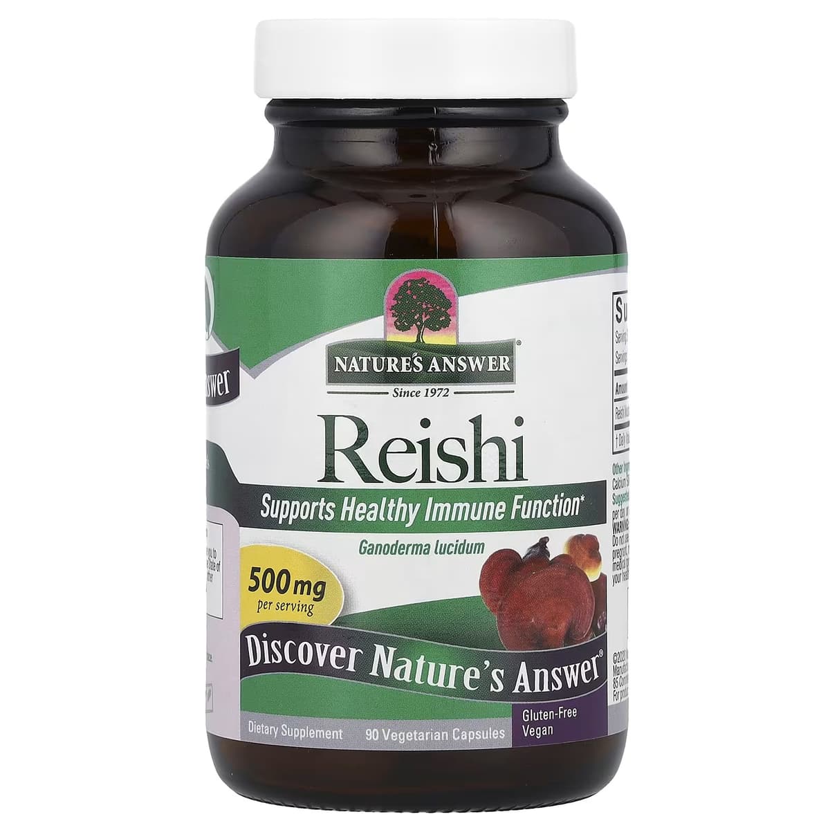 Nature's Answer - Reishi Mushroom - 90 Vcaps