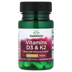 Swanson - Vitamin D3 & K2 - 60 Caps