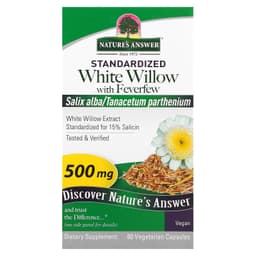 Nature'S Answer - Standardized White Willow With Feverfew - 60 Vegetarian Capsules