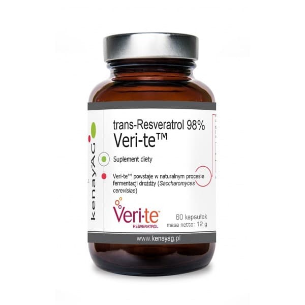 Kenay - Trans Resveratrol 98% - 60 Caps – Kenay förpackning